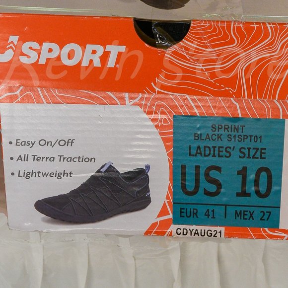 size 10 Black/Blue‎ Jsport Women’s Slip On shoes - Picture 9 of 9